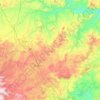 Mooi River topographic map, elevation, terrain