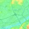 Wevelgem topographic map, elevation, terrain
