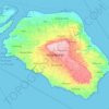 Penida Island topographic map, elevation, terrain