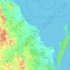 Bundaberg Region topographic map, elevation, terrain