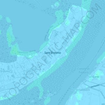 Sant'Erasmo topographic map, elevation, terrain