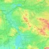 Jaworzno topographic map, elevation, terrain