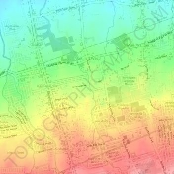 Maitim II West topographic map, elevation, terrain