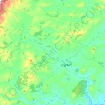Pongaroa River topographic map, elevation, terrain