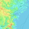 Yokohama topographic map, elevation, terrain