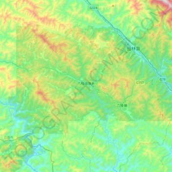 Bagui topographic map, elevation, terrain
