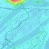 Queensborough topographic map, elevation, terrain