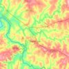 Ourinhos topographic map, elevation, terrain