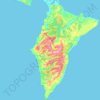 Māhia Peninsula topographic map, elevation, terrain