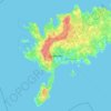 Saaremaa topographic map, elevation, terrain