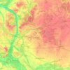 Poznań County topographic map, elevation, terrain