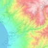 Province of Chincha topographic map, elevation, terrain
