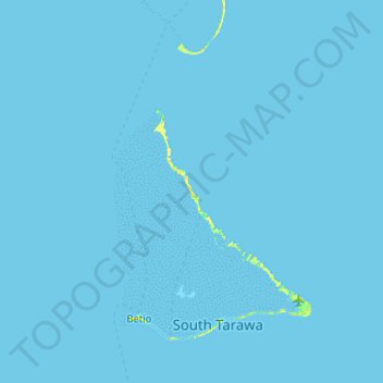 North Tarawa topographic map, elevation, terrain