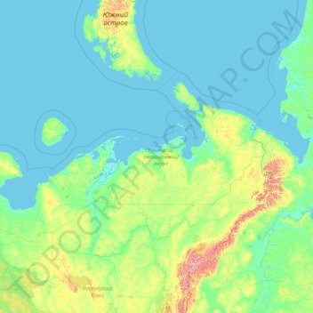 Zapolyarny District topographic map, elevation, terrain