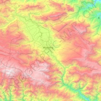 Jayawijaya topographic map, elevation, terrain