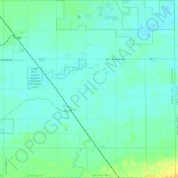 Elba Township topographic map, elevation, terrain