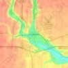 Jamestown topographic map, elevation, terrain