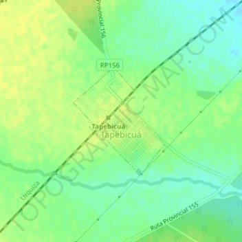 Tapebicuá topographic map, elevation, terrain