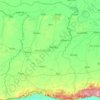 Surin Province topographic map, elevation, terrain