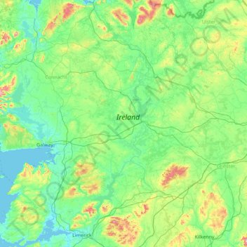 Shannon topographic map, elevation, terrain