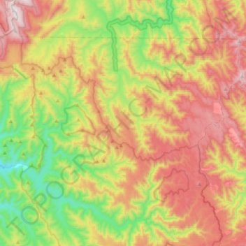 Cambarville topographic map, elevation, terrain