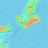 Minamiawaji topographic map, elevation, terrain