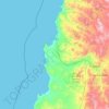 Caldera topographic map, elevation, terrain