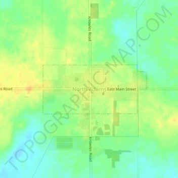 North Adams topographic map, elevation, terrain