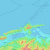 Matsue topographic map, elevation, terrain