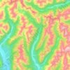 Cox River topographic map, elevation, terrain