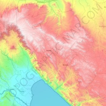 Makete topographic map, elevation, terrain