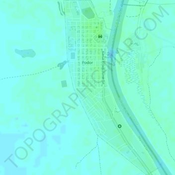 Podor topographic map, elevation, terrain