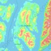 Isla Traiguén topographic map, elevation, terrain