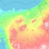 Sinaí del Norte topographic map, elevation, terrain