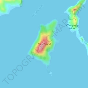 Tīnui Island topographic map, elevation, terrain