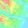 Bernalda topographic map, elevation, terrain