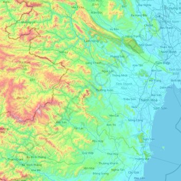 Thanh Hoa topographic map, elevation, terrain