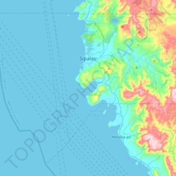 Sipalay topographic map, elevation, terrain