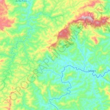 Tabajara topographic map, elevation, terrain