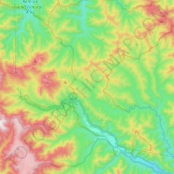 Wonnangatta topographic map, elevation, terrain