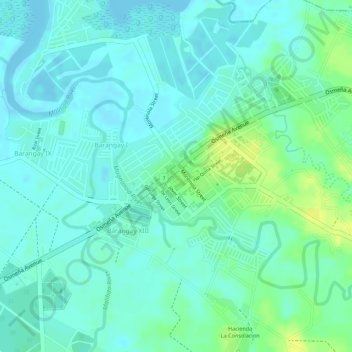 Victorias City Plaza topographic map, elevation, terrain