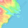 Atuh Beach topographic map, elevation, terrain
