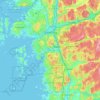 Gothenburg topographic map, elevation, terrain