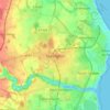 Ashington topographic map, elevation, terrain