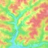 Haux topographic map, elevation, terrain