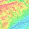 Delaware County topographic map, elevation, terrain
