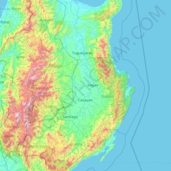 Cagayan River topographic map, elevation, terrain