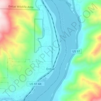 Entiat topographic map, elevation, terrain