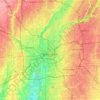 Indianapolis topographic map, elevation, terrain