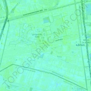 Lak Hok Subdistrict topographic map, elevation, terrain